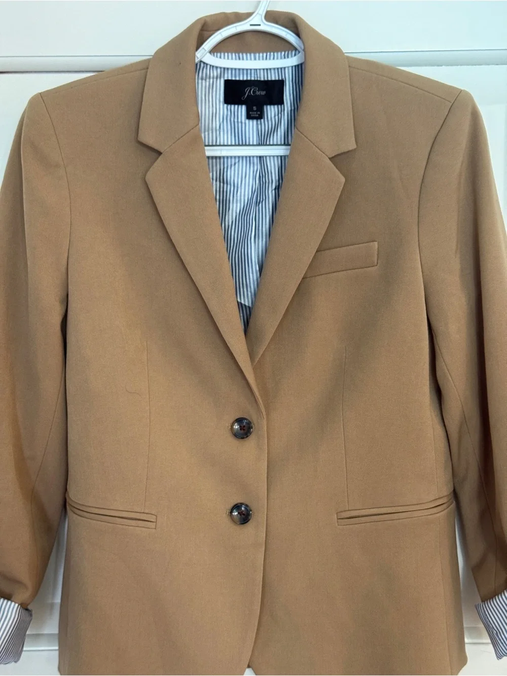 J.Crew schoolboy Camel Two Button Blazer Jacket Size Small 25585